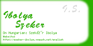 ibolya szeker business card